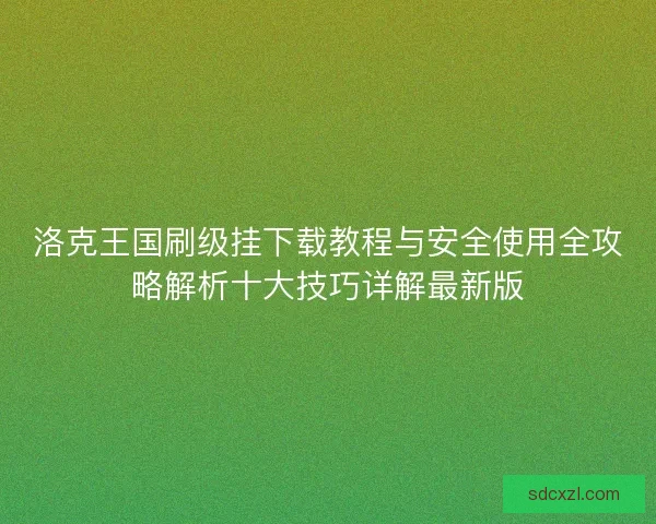 洛克王国刷级挂下载教程与安全使用全攻略解析十大技巧详解最新版